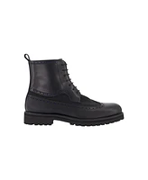 Dkny Men's Lace Up Rubber Sole Wingtip Dress Boots