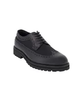 Dkny Men's Lace Up Rubber Sole Wingtip Dress Derby Shoes