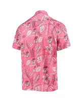Men's Wes & Willy Red Distressed Georgia Bulldogs Vintage-Like Floral Button-Up Shirt