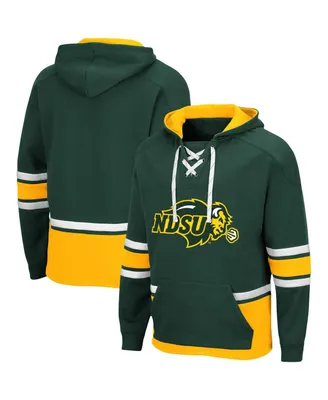 Men's Colosseum Green Ndsu Bison Lace Up 3.0 Pullover Hoodie
