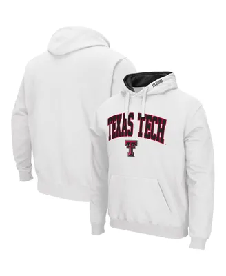 Men's Colosseum White Texas Tech Red Raiders Arch & Logo 3.0 Pullover Hoodie