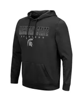 Men's Colosseum Black Michigan State Spartans Blackout 3.0 Pullover Hoodie