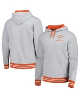 Men's Mitchell & Ness Heather Gray Texas Longhorns Pullover Hoodie