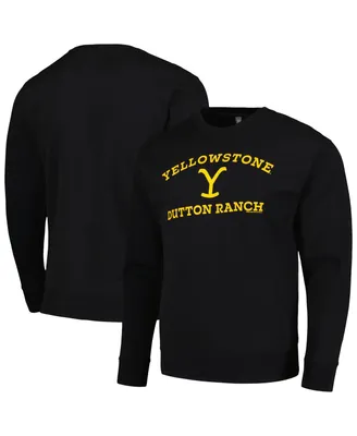 Men's Black Yellowstone Logo Pullover Sweatshirt