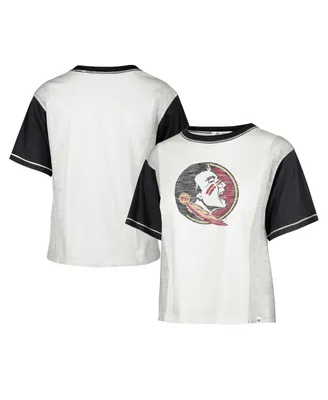 Woman's '47 Brand White Distressed Florida State Seminoles Premier Tilda T-shirt