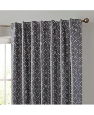 Hlc.me Franklin Moroccan 100% Complete Blackout Thermal Insulated Energy Savings Heat/Cold Blocking Back Tab Rod Pocket Curtain Drapery for Bedroom