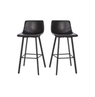 Oretha Set Of 2 Modern Upholstered Stools With Contoured