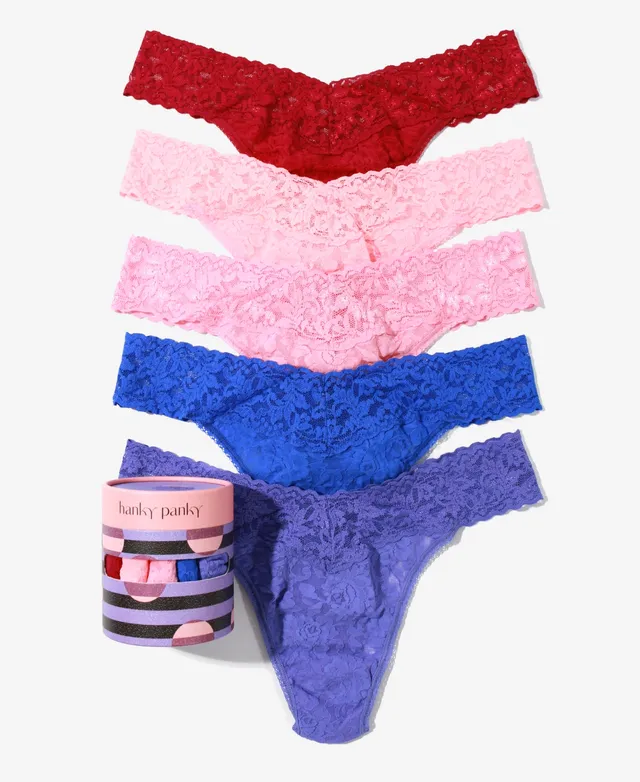 Hanky Panky Women's Holiday 5 Pack Original Rise Thong Underwear - Macy's