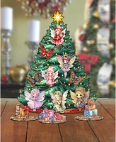 Designocracy Fairies and Butterflies-Themed Collectible Tabletop Christmas Tree by G.DeBrekht