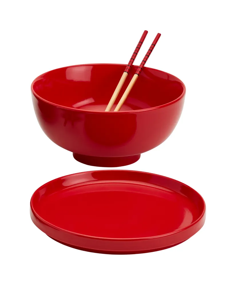 Infuse Asian Ceramic 8 Piece Ramen Bowl Set