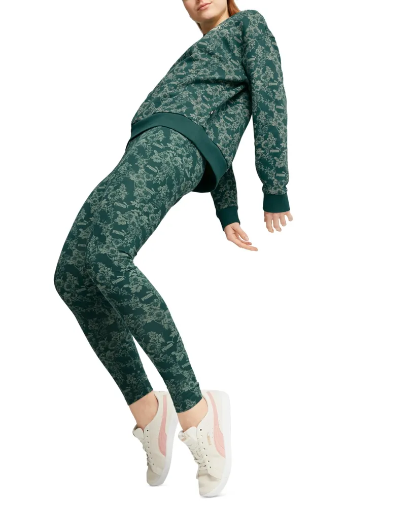 Puma Women's Essential Floral Vibes Printed Full-Length Leggings