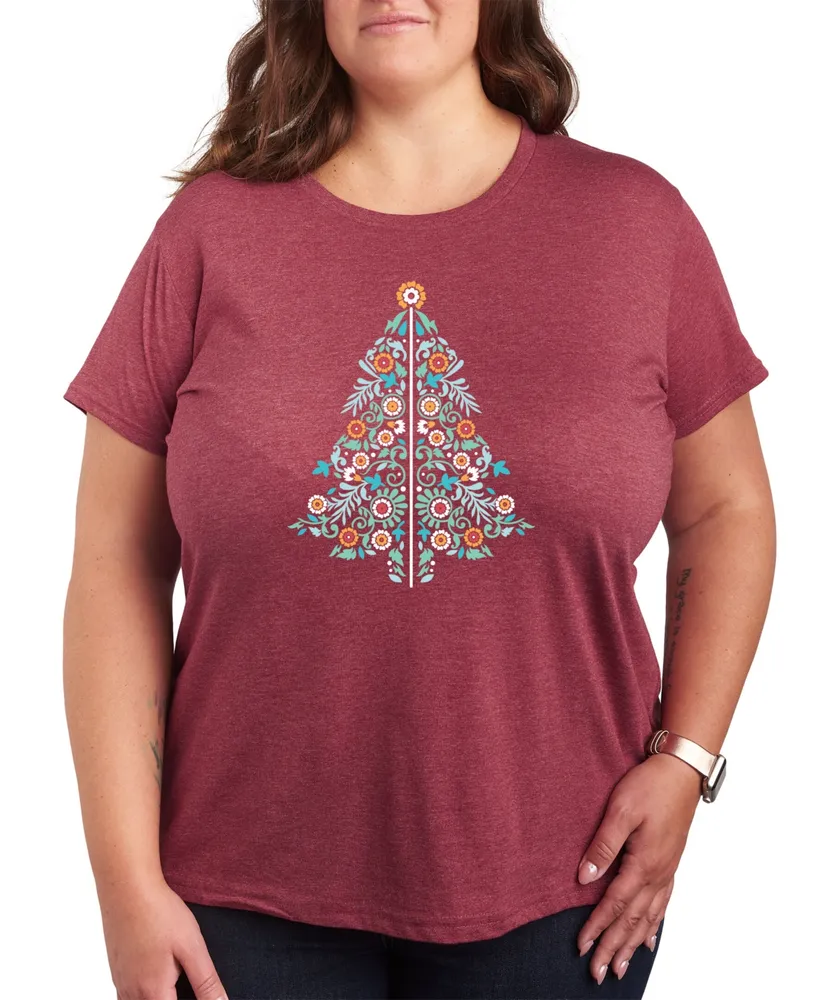 Trendy Plus Christmas Tree Graphic T-shirt