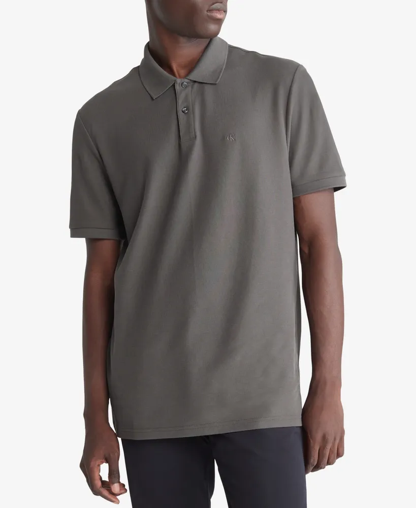 Calvin Klein Men's Regular-Fit Drop Needle Long-Sleeve Polo Shirt