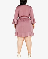 City Chic Plus Estelle Wrap Dress