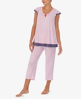 Ellen Tracy Women's Short Sleeve 2 Piece Pajama Set