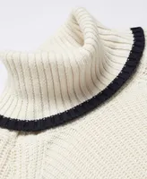 Mango Women's Striped Turtleneck Sweater