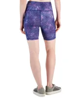 Id Ideology Women's Printed Bike Shorts, Created for Macy's