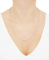 Glitter Rope Link 22" Chain Necklace (1-3/4mm) in 10k Gold