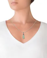 Jade Elongated Pendant and a Curb Chain