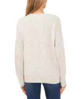 CeCe Women's Believe Script Long-Sleeve Cozy Sweater