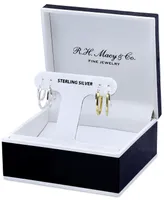 Giani Bernini 2-Pc. Set Double Hoop Earrings in Sterling Silver & 18k Gold-Plate, 3/4", Created for Macy's - Two