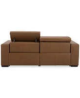 Nevio 82" 2-Pc. Leather Sectional with 2 Power Recliners and Headrests, Created For Macy's