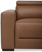 Nevio 39" Leather Power Recliner and Headrest, Created For Macy's