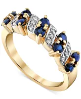 Sapphire (1 ct. t.w.) & Diamond (1/8 ct. t.w.) Ring In 14k Gold