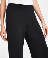 Jm Collection Women's Knit Wide-Leg Pull-On Pants, Regular & Short Lengths, Created for Macy's