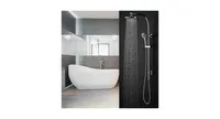 Chrome Brass Rainfall Shower Panel Wall Mounted Combo Set System