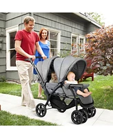 Foldable Lightweight Front Back Seats Double Baby Stroller