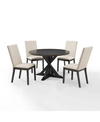 Crosley Furniture Hayden 5 Piece Medium-Density Fiberboard (Mdf) Round Dining Table Set For 4