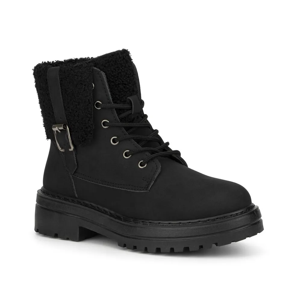 Women's Nicolette Faux Sherpa Combat Boot