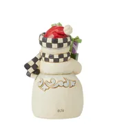 Jim Shore Mini Snowman With checkered Hat