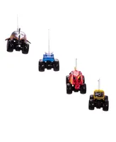 Kurt Adler 2.25" Monster Jam 4 Piece Ornament Set