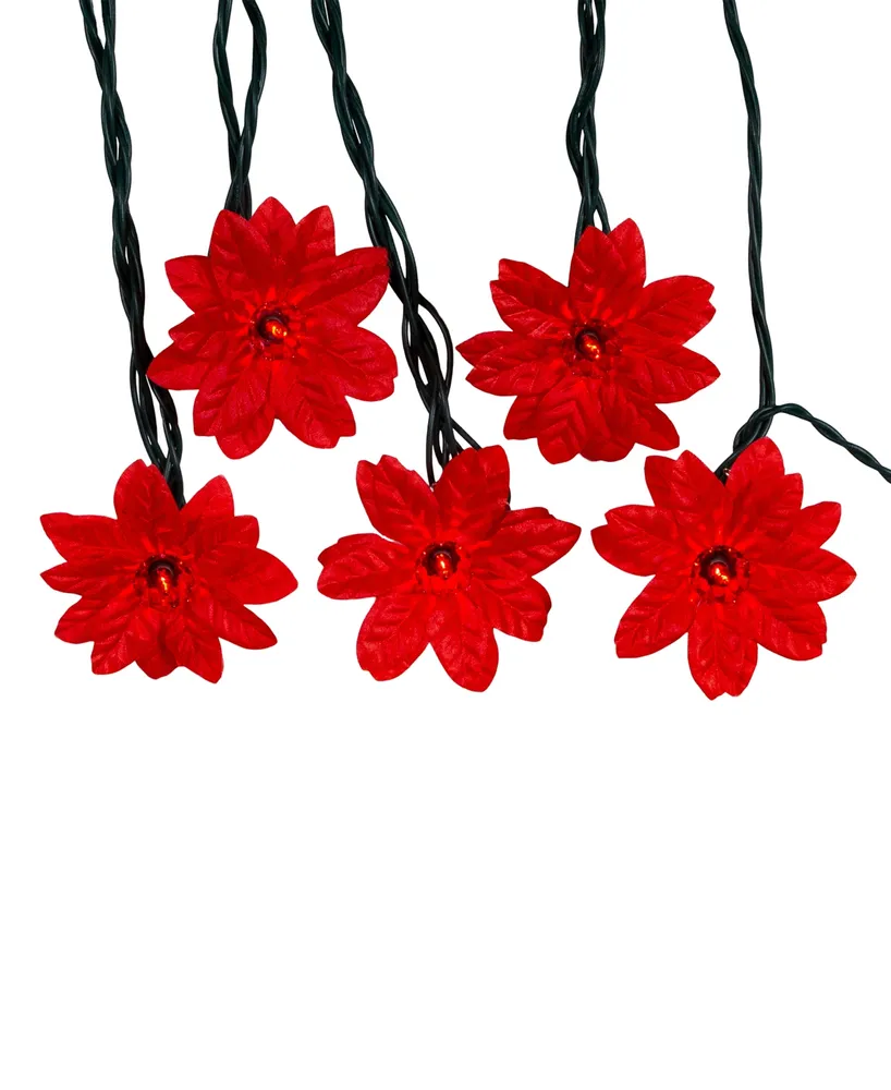 Kurt Adler 20-Light Poinsettia Light Set