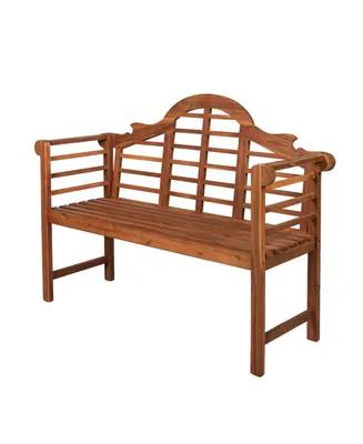 Jonathan Y Lutyens Arched Acacia Wood Outdoor Garden Patio Bench