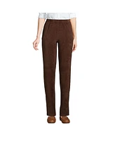 Lands' End Women's Sport Knit High Rise Corduroy Elastic Waist Pants