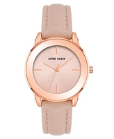 Anne Klein Women's Quartz Pink Polyurethane Watch, 33mm