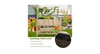 Raised Garden Bed Elevated Wooden Planter Box with Trellis