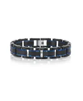 Stainless Steel Blue and Black Bracelet
