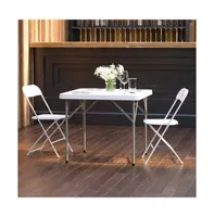 Emma+Oliver 2.85-Foot Square Plastic Folding Table