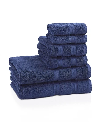 Superior Smart Dry Zero Twist Cotton 6-Piece Assorted Towel Set
