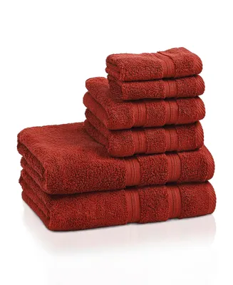 Superior Smart Dry Zero Twist Cotton 6-Piece Assorted Towel Set