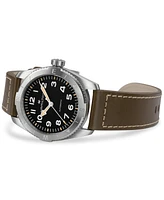 Hamilton Women's Swiss Automatic Khaki Field Expedition Green Leather Strap Watch 37mm