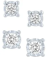 2-Pc. Set Lab Grown Diamond Stud Earrings (1/3 ct. t.w.) in Sterling Silver