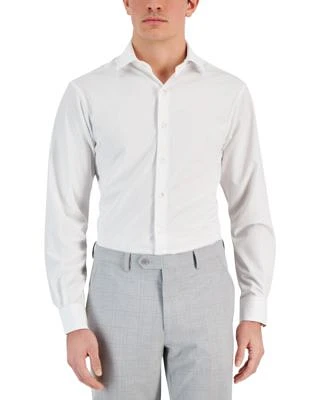 Alfani Mens 4 Way Stretch Dress Shirt Regular Slim Fit