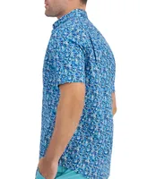 Club Room Men's Mora Regular-Fit Stretch Floral Button-Down Poplin Shirt, Created for Macy's