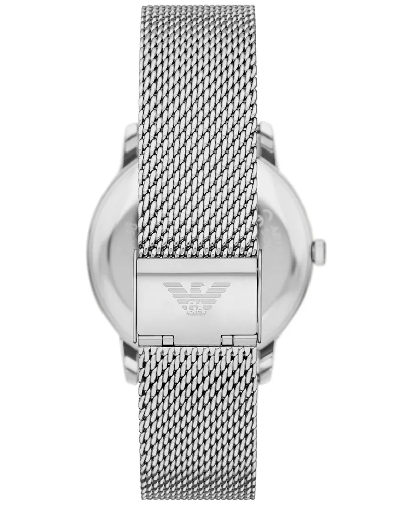 Emporio Armani Men's Minimalist Stainless Steel Mesh Bracelet Watch 42mm