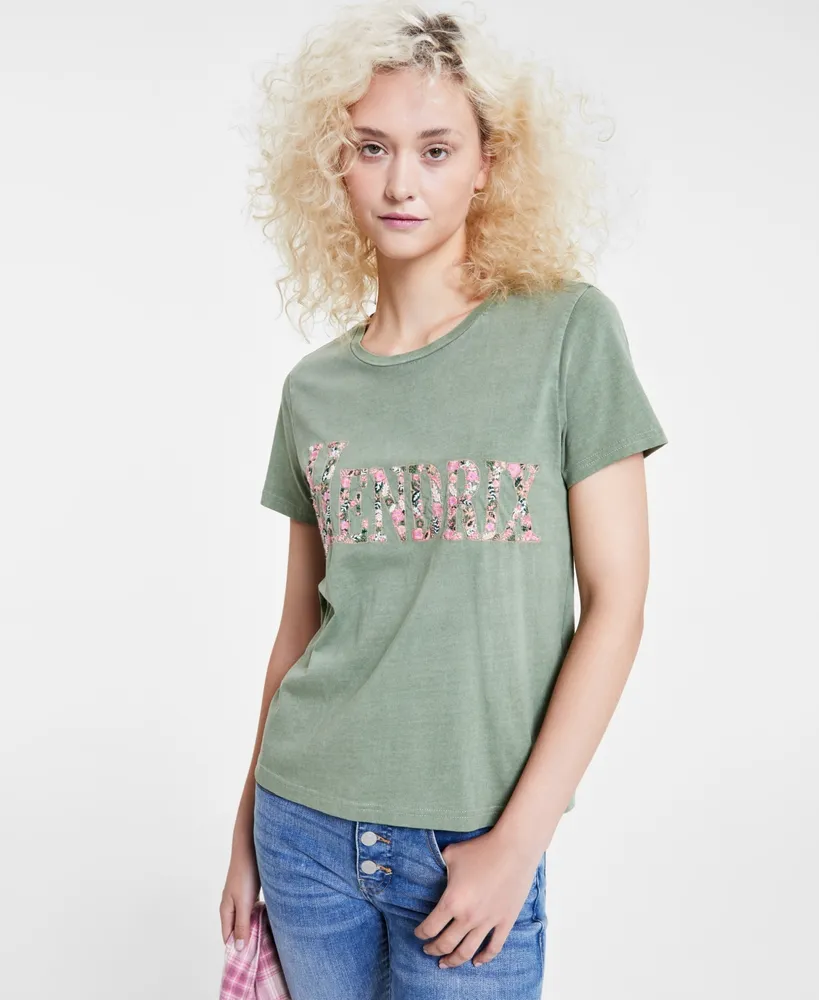 Lucky Brand Women's Hendrix Floral-Graphic Classic Cotton Crewneck T-Shirt